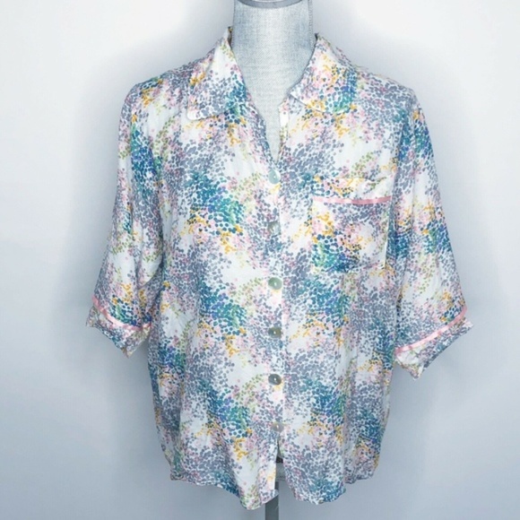 Nordstrom Other - Nordstrom Papinelle Pajama Top Silk Blend (S22)